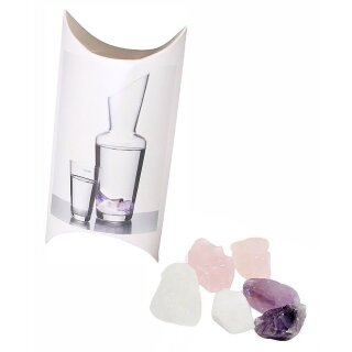 Wassersteine Set - Amethyst Bergkristall Rosenquarz