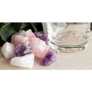 Wassersteine Set - Amethyst Bergkristall Rosenquarz