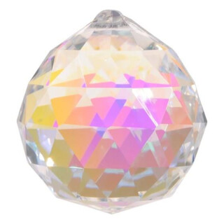 Feng Shui Kristall-Kugel 4 cm Perlmutt dunkel