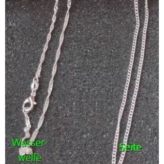 Halskette versilbert 50 cm Stil Wasserwelle